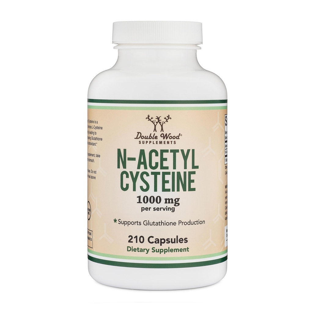 NAC Supplement N-Acetyl Cysteine (1.000mg Per Servering 500mg Per Cap, 210 Capsules) (Tredjepartstestade) med Odor Masking Technology för att öka Glutathione nivåer genom dubbelträning