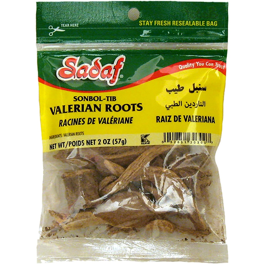 Sadaf Valerian Roots - Valerian Root Loose (Valerian officinalis) - Gör din Valerian Root Tea - 2 uns. Bag