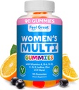 Multivitamin Gummy för kvinnor genom att känna stor vitamin Co | Multi Chewable Gummy Supplement med vitamin A, B-6, B-12, C, D, E, Biotin, Choline, Folic Acid, Zink & More