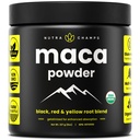 Organic Maca Powder - Peruvian Grown Maca Blend med gula, svarta och röda rötter - Gelatiniserad för Superior Bioavailability - Naturlig, Vegan & Non-GMO, 8oz