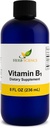 Flytande vitamin B1 droppar - Daglig tiamintillskott för att stödja utmattning, nervsystem, hjärthälsa, stressavlastning, naturlig energibooster - 500% DV, 288 portioner per flaska - 8 fl oz