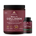 Forntida näring Multi Collagen Avancerade Lean Capsules, 90 greve + Multi Collagen Protein Powder, Osmakad, 40 portioner