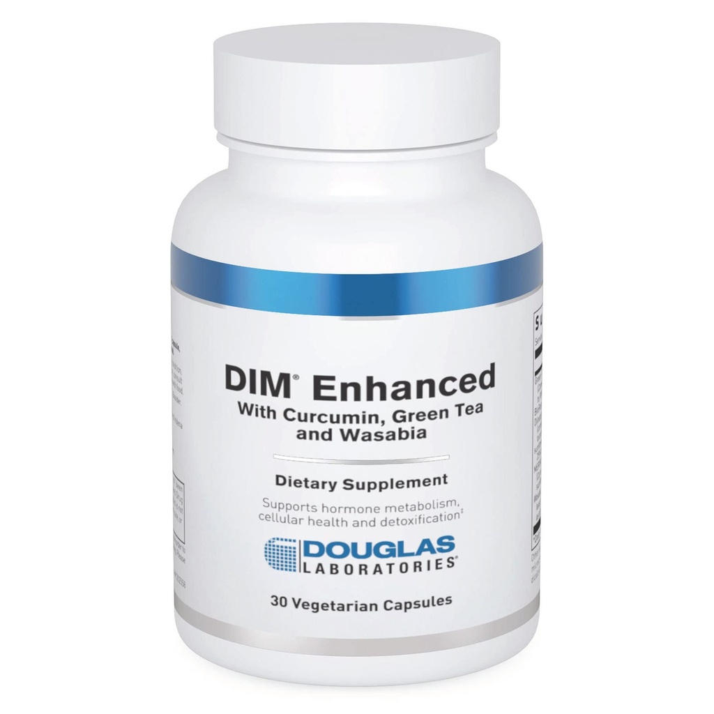 Douglas Laboratories DIM Förbättrad - Stöder Hormonbalans, Cellular Health & Detox * - Med antioxidanter, grönt teextrakt & Wasabia - 30 vegetariska kapslar