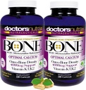 (Pack of 2) Kalcium 1000 Milligram med 4000 Milligram MCHC för komplett kalcium Maximal benstyrka stöd av läkare Nutra Nutraceuticals Plus K1. K2, Magnesium, vitamin D, Zink och mer