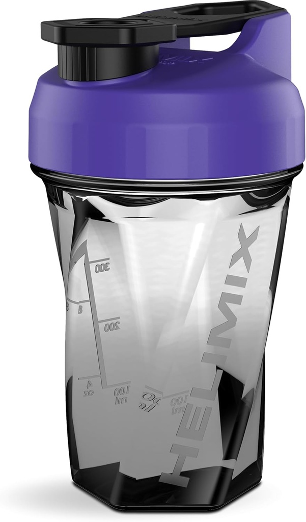 HELIMIX 1.5 Vortex Blender Shaker Bottle håller upp till 20oz | Inget Blending Ball eller Whisk | USA Made | Portable Pre Workout Whey Protein Drink Shaker Cup | Mixes Cocktails Smoothies Shakes | Top Rack Safe