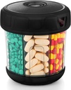 Extra stor tilläggsorganisation med XL 7-komponenter, TPU Soft Lid Lätt att ladda och använda Pill Dispenser, 1 månad Jumbo Vitamin Holder Medicine Organizer Storage