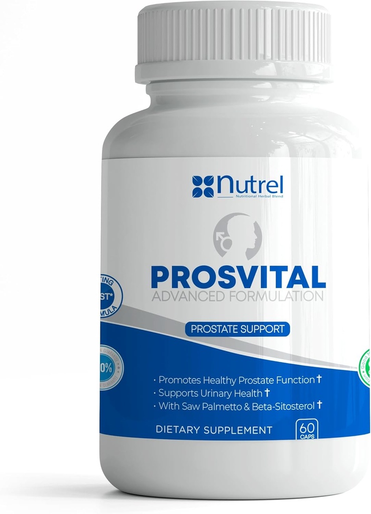 Generisk Nutrel Prosvital, Prostate Supplement för Män, 60 kapslar, Saw Palmetto och Beta Sitosterol, Promote Prostate Wellness
