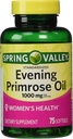 Kväll Primrose Oil Women's Health Dietary Supplement Softgels, 1000 mg, 75 Count