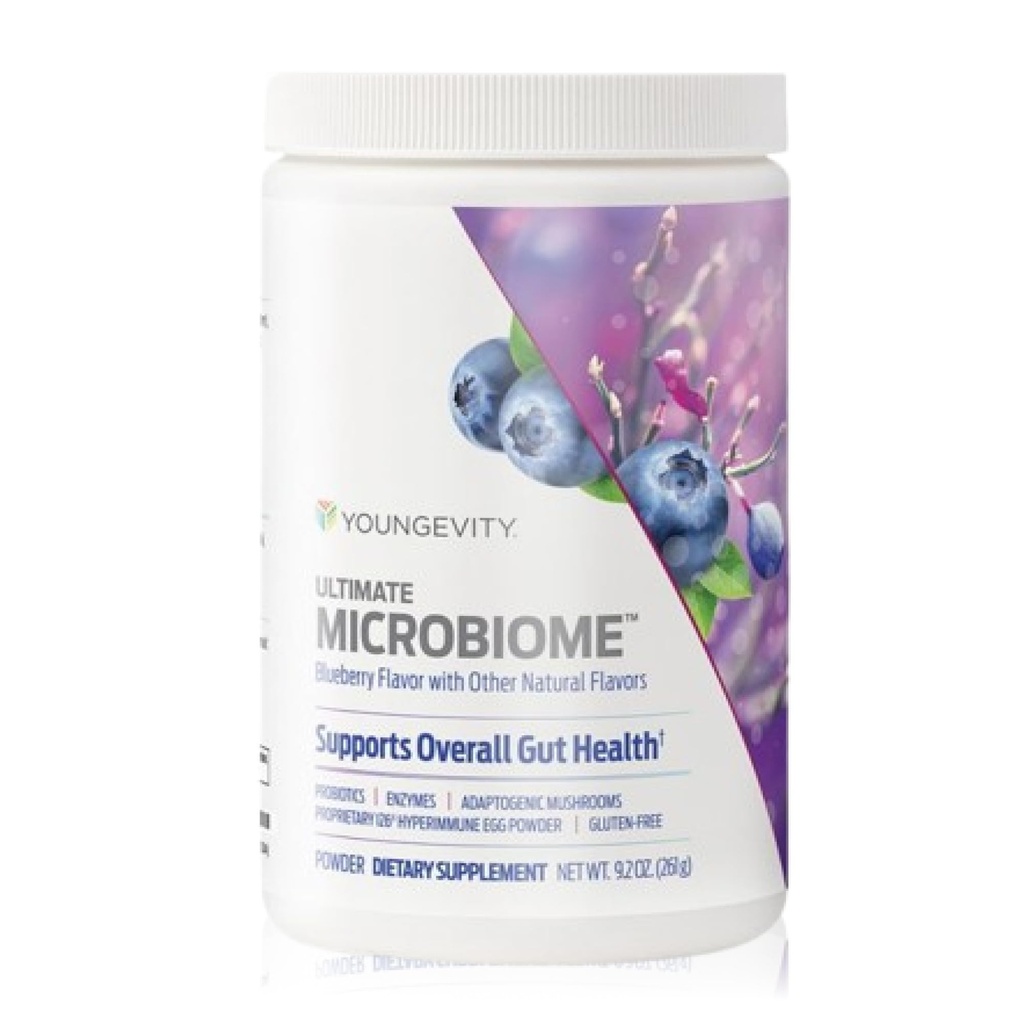 Youngevity Ultimate Microbiome – Prebiotic, Probiotic & Postbiotic Gut Health Supplement – i26® Hyperimmune Egg Powder, Probiotic Blend, DigeZymeTM Enzyme Complex – Stöder Digestion & Immune Health