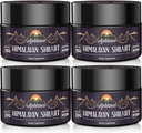 Ajoblanco 600mg naturlig Himalayan Organic Shilajit Resin - Himalayan Gold Shilajit harts med organisk ayurvedisk blandning i hög styrka för energi, styrka och immunitet, pack av 4
