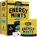 Viter Energy Caffeine Mints 80 mg extra styrka - 90 stycken koffeinerade med B-vitaminer. Sugar Free Vegan Breath Mint. Energiera Nootropic Focus Booster för snabb varning (Peppermint smak, 30 Pack)