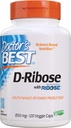 Doktorns bästa D-Ribose, stöder ATP Energy Production, Non-GMO, Gluten Free, Soy Free, Vegan 120 Veggie Caps