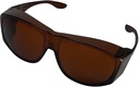 Solar Shield Fits-Over solglasögon, SS Polykarbonat II Amber, Unisex, Solglasögon