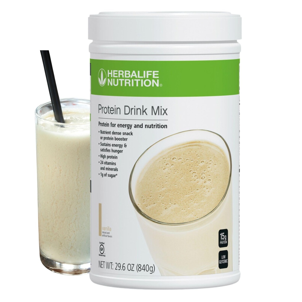 Herbalife HERBALIFE Protein Drink Mix: Vanilla smak 840g, Nutrient Dense Healthy Snack, Protein