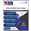 Live To Shine Melatonin Patches för sömn - Plus GABA att lugna upptagna hjärnor snabbt - Perfekt Combo för män och kvinnor - långsam frisättning - 30 Patches - USA Made