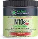 CLEAN MACHINE N10s Plant-Based Pre Workout Powder - Vegan Energy Supplement med 3 kliniskt testade patenterade ingredienser för muskelstorlek, styrka, pump och uthållighet - Icke-GMO, 30 portioner