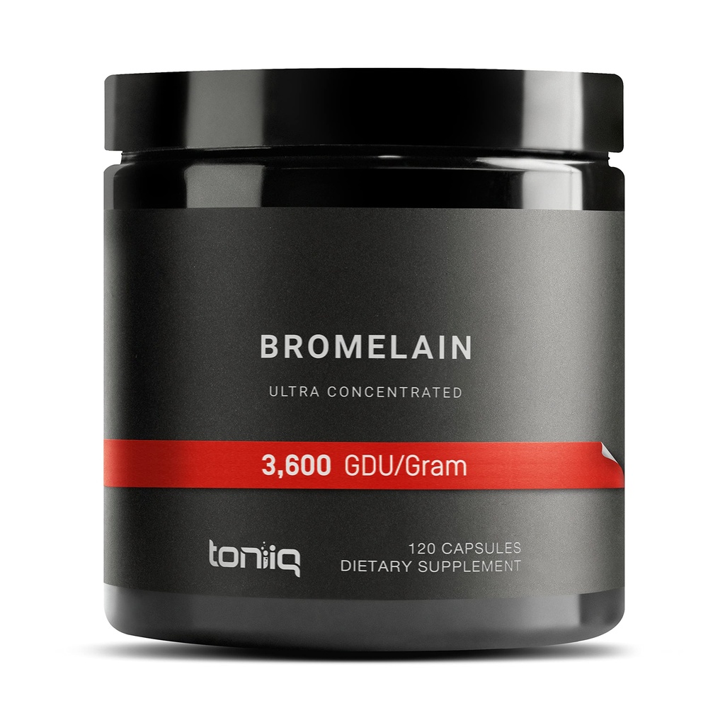 Ultra High Strength Bromelain 500mg - 3600 GDU/Gram - Mycket koncentrerad och biotillgänglig - Tredjepartstestade Formel - 120 Vegetariska kapslar - 120 portioner per behållare - Bromelain Supplement
