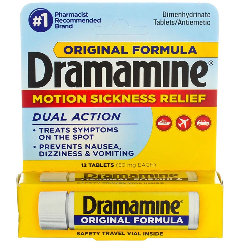 Dramamine Formel Motion Sickness Relief | Original, 12 Count