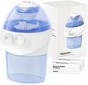 opove Nasal Irrigation System, Sinus Rinse Kit med 1 Nose Cleaner & 15 Salt Packets, Själv-Cleaning & Automatic Waste Collection, Rechargeable Sinus Rinse Bottle för att lindra Nasal Discomfort