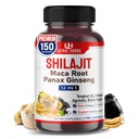 Shilajit Pure Himalayan - Energy Booster 85% Fulvic Acid, Maca Root, Panax Ginseng, Tongkat Ali, Fadogia Agrestis - Metabolism & Immunity Support - 150 Capsules