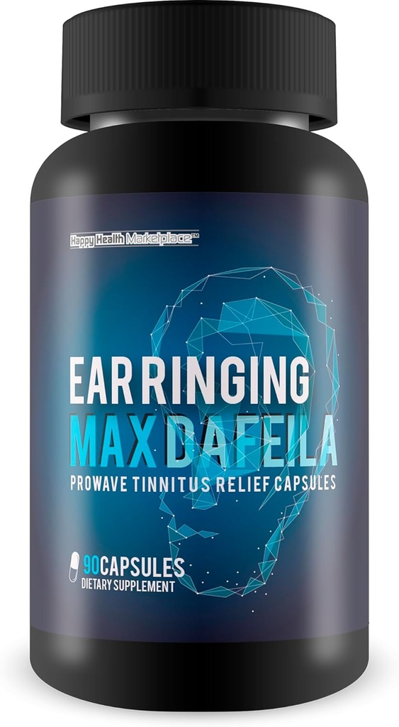 Ear Ringing Max Dafeila Prowave Tinnitus Relief Capsules - Our Best Natural Ear Ringing Remedy - Ear Ringing Relief Ear Supplement - Ear Health Supplements - Ear Ringing Supplements - For Ringing Ears