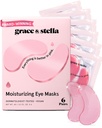 Grace & Stella Award Vinnande Under Eye Mask - Minska mörka cirklar, Puffy Eyes, Undereye Bags, Wrinkles - Gel Under Eye Patches - Gåvor för mamma - Vegan Cruelty-Free Self Care (Pink, 6 Pairs)