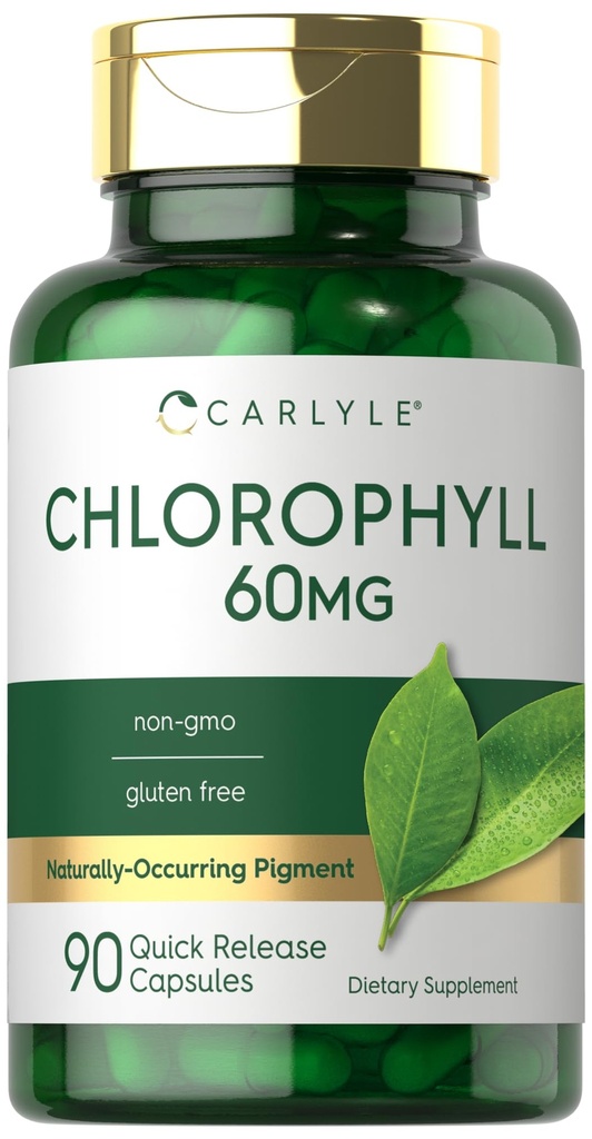 Carlyle Chlorophyll Pills | 90 kapslar | Naturligtvis uppkommande pigment | Chlorophyll Concentrate Supplement | Non-GMO, Gluten Free Complex