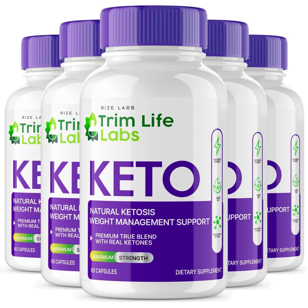 Rize labs - Trim Life Labs Keto Capsules - Viktminskning piller - Stöd maximal styrka Formel, Keto + ACV Supplement (300 kapslar)