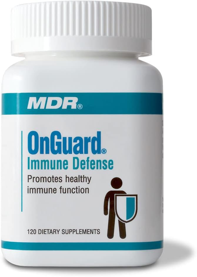 MDR OnGuard Immune Support Formel med kliniskt bevisad Maitake & Shitake Mushroom, Lo Han, Colostrum och Patented Lotus Seed Extract. (120 kapslar)