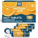 Venture Pal Chewable Electrolyte Tablets, 80 greve Fast-Dissolve Sugar-Free Stick Salt Tablets - Variety Pack för Rapid Hydration, Outdoor Running, Hiking, Sports | Keto & Vegan Friendly