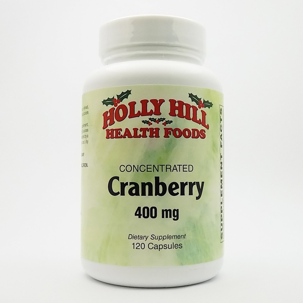 Holly Hill Health Foods, Cran-Max Concentrated Cranberry 400 MG, 120 Capsules