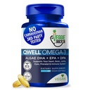 Vegan Omega 3 Supplement - Algae Omega 3 med DHA EPA DPA - Vegan Capsules från Algal - Fiskolja Alternativ - Plant-Based Algae Oil Formel - Non-GMO, Carrageenan-Free, Hög styrka