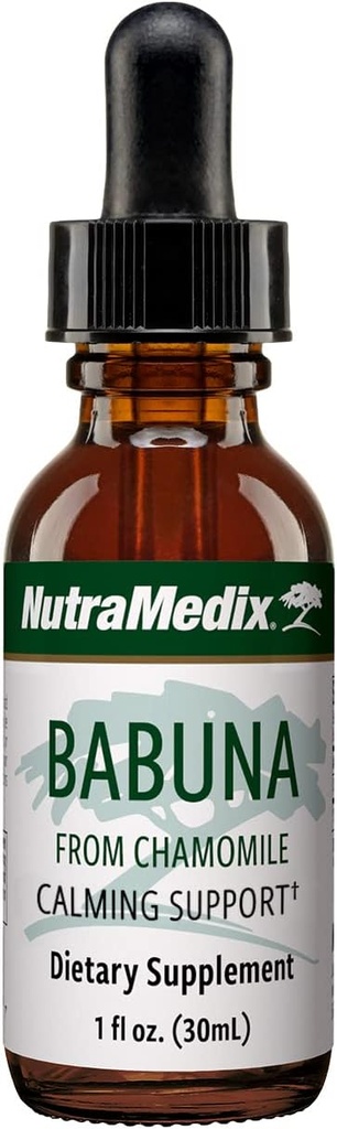 NutraMedix Babuna Calm Drops - Chamomile Extract för Optimal Rest and Relaxation Support - Calming Supplement kan blandas med vatten för att koppla av te eller dricka (1oz / 30ml)