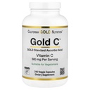 Kalifornien Gold Nutrition Gold C USP Grade Vitamin C Supplement - Immune Support & Seasonal Wellness - Vegetarisk vänlig - Gluten Free, Non-GMO - 500 mg - 240 Veggie kapslar
