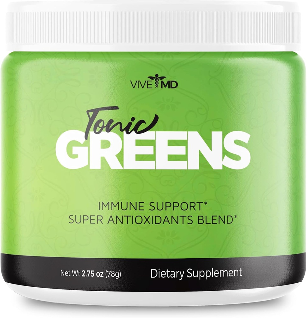 Tonic Greens Powder Vitamin Boost Supplement Officiell Formel - Natural Green Blend Energy Supplement Extra Strength - BCAA L-Glutamin Vitamin B6, Revolutionary Energy Fix Solution Reviews (1 Pack)