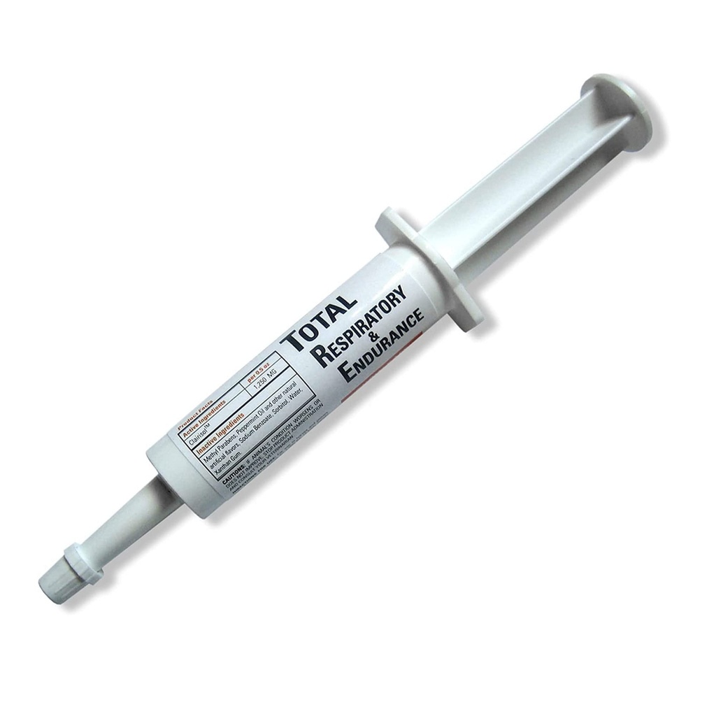 Ramard Total Respiratory & Endurance Syringe for Horses, Equine Vitamin & Supplements, Veterinär Supplies, med Clairisol, Methyl Parabens, Peppermint Oil & Sodium Benzoate 1/2 oz, 1-Pack