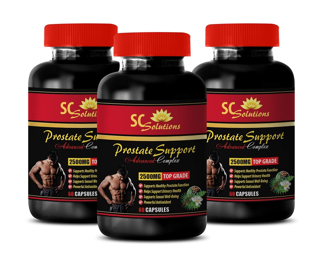 Prostate Support Now - Prostate Support 1345MG - Advanced Complex - Saw Palmetto Hair - 3 Bottles (180 Capsules)