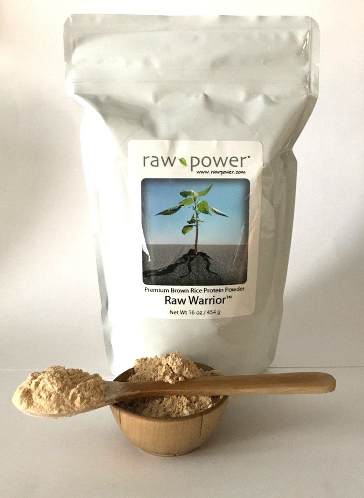 Raw Power Raw Warrior Brown Rice Protein Powder (16 oz, Premium)