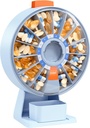 Daviky Pill Dispenser Daily, Large Pill Organizer med Wall-Mounted eller Standing Use, 14 Days Pill Container, Push Button Design, Weekly Pill Box för vitamin, medicin, tillägg, fiskolja (Blå)