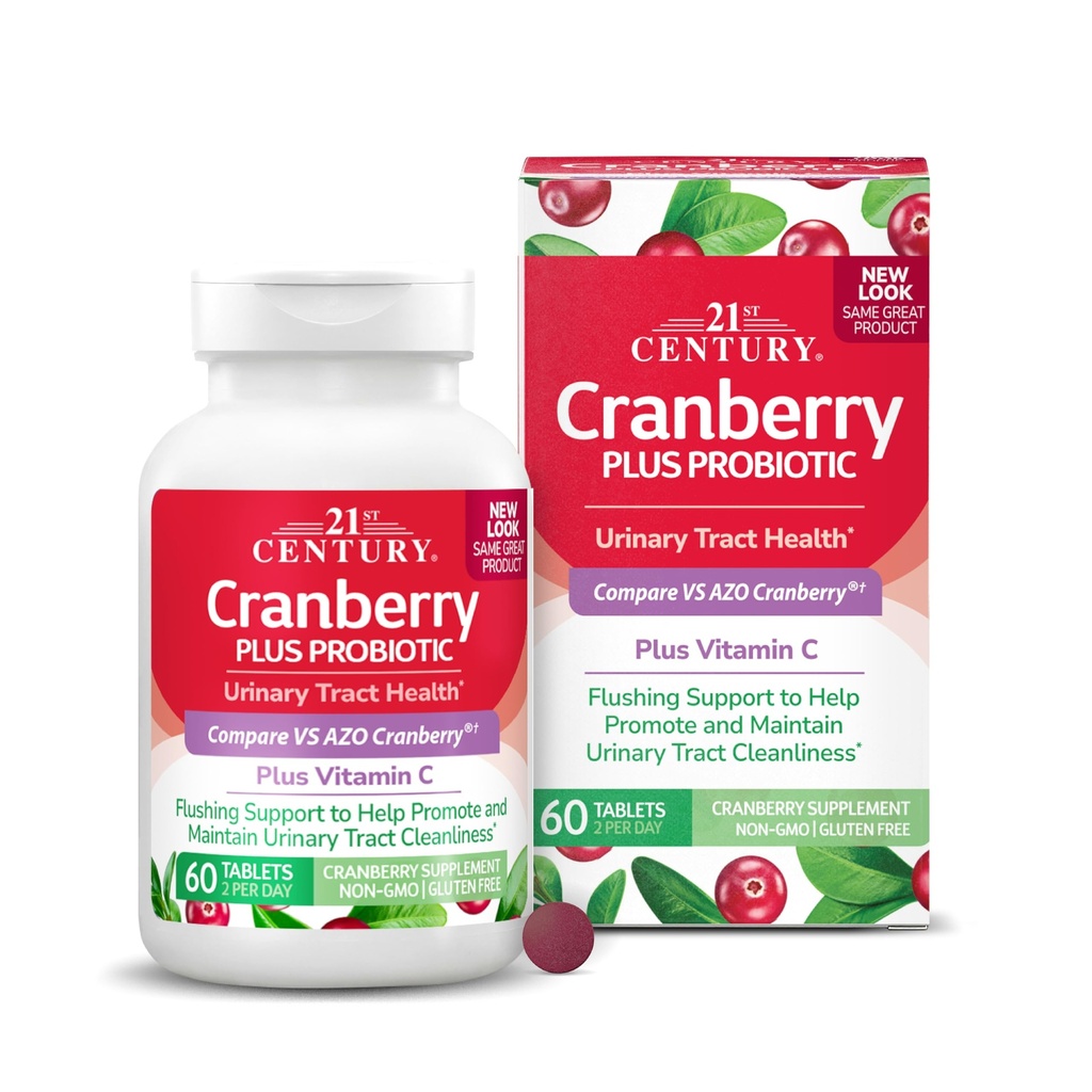21st Century Cranberry Plus Probiotiska tabletter, 60 greve