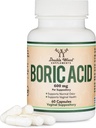 Boric Acid Suppositories (600mg Vaginal Suppository, 60 Count) stöder Vaginal pH Balance, Odor Control (USP Medical Grade Fine Powder, Easy Dissolve, Third Party Tested) av Double Wood