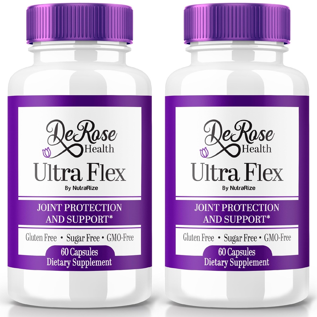 (2 Pack) Ultra Flex Capsules, Advanced Joint Support Supplement, Ultra Flex Natural Joint Health Formel, Max Strength Pills för Joint Wellness och Mobility, UltraFlex Vitamin Reviews (120 kapslar)
