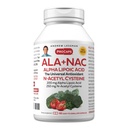 ANDREW LESSMAN ALA + NAC Alpha Lipoic Acid med N-Acetyl-Cysteine 60 kapslar - Ultra-High Potency, Anti-Oxidant stöd för nervsystemet, hjärta, hjärna, lever, njurar, lungor, energi. Inga tillsatser