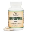 Benfotiamine 300mg portioner (tredje part testad, 120 kapslar, 150mg per cap) icke-GMO, för att öka tiamin B1 nivåer (mer absorbable än tiamin, fettlöslig) av Double Wood