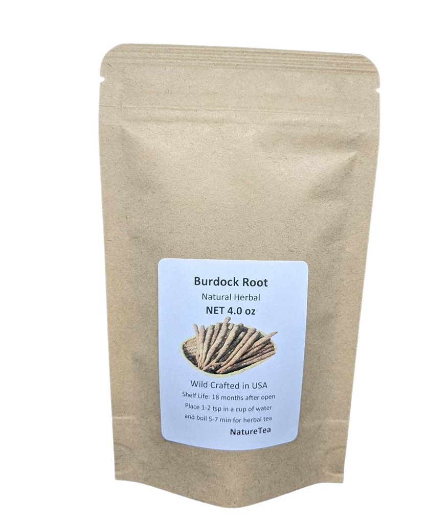 Burdock Root - Arctium lappa Roasted Loose Burdock Root Cut 100% från naturen (4 oz)