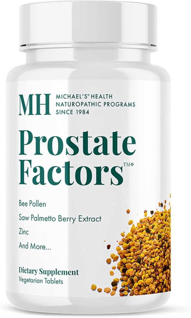 Michael's Health Naturopathic Programs Prostate Factors - 60 Vegetariska tabletter - Näringsämnen för Prostata - Kosher - 15 portioner