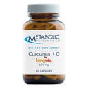 Metabolisk underhåll Curcumin + C - Longvida + Vitamin C Förbättrad Curcumin Supplement för hjärnfunktion och gemensam rörlighet (60 kapslar)