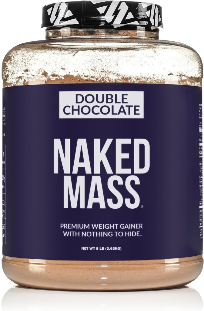NAKED Double Chocolate Mass - 1 260 kalorier, 50G Protein, ingenting artificiellt. All Natural Weight Gainer Protein Powder - 8Lb Bulk, GMO Free, Gluten Free & Soy Free