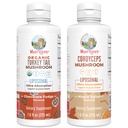 MaryRuth Organics Mushroom Liposomals: Turkey Tail (Chocolate Fudge) & Cordyceps (Maple Spice) | Clean Label Project Verified® | Immunity, Energy, & Overall Health | Vegan, icke-GMO, Gluten Free