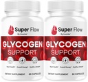 (2 Pack) Super Flow Glycogen - SuperFlow Glycogen Support Capsules, Super Flow, Glycogen Support Super Flow, Officiell SupperFlow Glycogen Support, Super Flow Glyco Optimizer, 60 kapslar för 2 månader